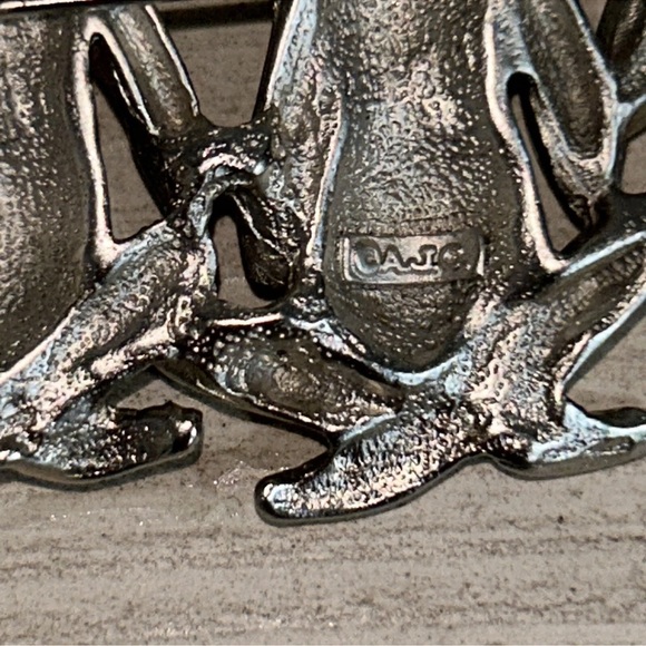 Vintage OAJC See No Evil Hear No Evil Speak No Evil Monkey Brooch Pin - Picture 5 of 8